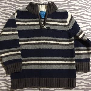 (Children’s Place)Navy Blue & Grey Striped Sweater